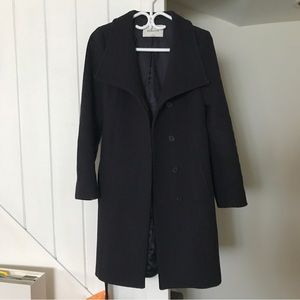 Babaton Aritzia Connor wool coat in navy blue, S
